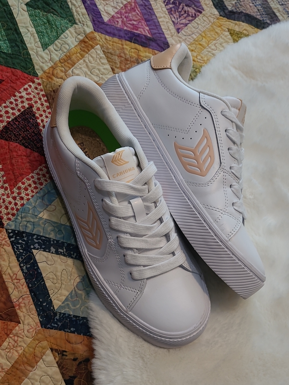Cariuma Salvas White Leather Casual Low Top Lace Up Sneakers Womens 8